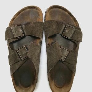Birkenstock Arizona Brown Suede Sandals 39